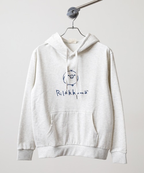 FUNALIVE（ファンアライブ）の「Rilakkuma 裏毛プルパーカー（パーカー・メンズ・ピンク/ブラック系1/ラベンダー/ネイビー/杢グレー/ブラック・S/L/M）」の18枚目の写真