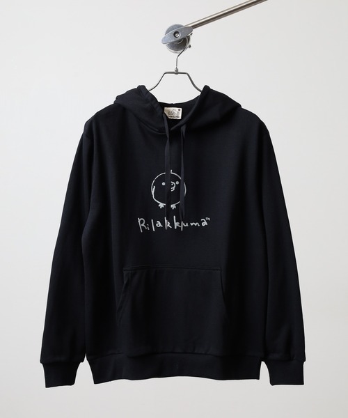 FUNALIVE（ファンアライブ）の「Rilakkuma 裏毛プルパーカー（パーカー・メンズ・ピンク/ブラック系1/ラベンダー/ネイビー/杢グレー/ブラック・S/L/M）」の20枚目の写真