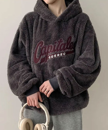 VIVID LADY（ビビッドレディー）の「両面ボア フード付き オーバーサイズパーカー（パーカー）」