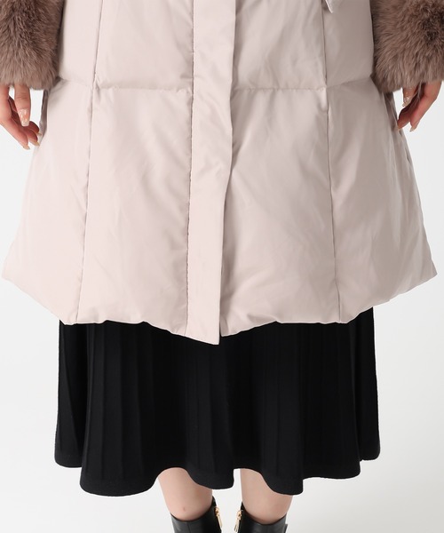 MISCH MASCH（ミッシュマッシュ）の「2025秋冬新作 スタンドネックフードロングダウン（ダウンジャケット/コート・レディース・ピンク/アイボリー/ブラック・M/S）」の19枚目の写真