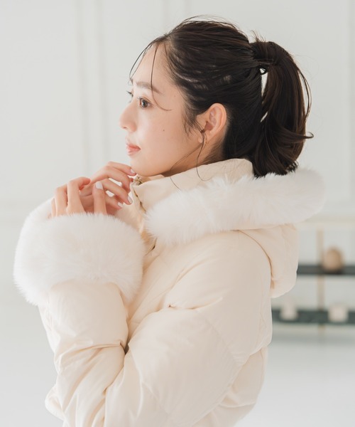 セール】2025秋冬新作 スタンドネックフードロングダウン（ダウン