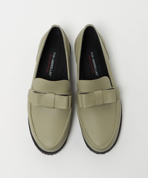 FOX UMBRELLAS（フォックスアンブレラズ）の「＜FOX UMBRELLAS＞RUB リボン ローファーシューズ 25AW（レインシューズ・レディース・ブラック/オリーブ・UK 4/UK 5/UK 3）」の2枚目の写真