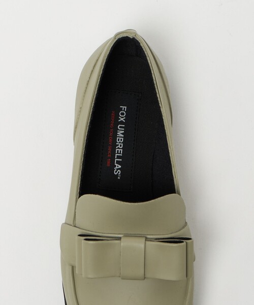 FOX UMBRELLAS（フォックスアンブレラズ）の「＜FOX UMBRELLAS＞RUB リボン ローファーシューズ 25AW（レインシューズ・レディース・ブラック/オリーブ・UK 4/UK 5/UK 3）」の8枚目の写真
