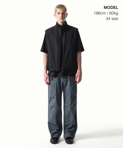 MUSINSA STANDARD（ムシンサスタンダード）の「[シティレジャー] CNベルト付きユーティリティパンツ [ブルーグレー]（その他パンツ・メンズ・その他・30/40/42/26/27/28/29/31/32/33/34/36/38）」の2枚目の写真