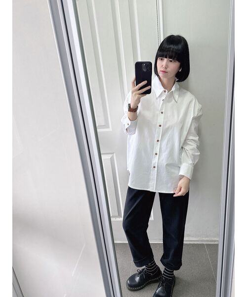 MUSINSA STANDARD WOMAN（ムシンサスタンダードウーマン）の「ウィメンズストレートクロップデニムパンツ[ウォッシュドブラック]（デニムパンツ・レディース・その他・24/25/26/27/30/29）」の7枚目の写真