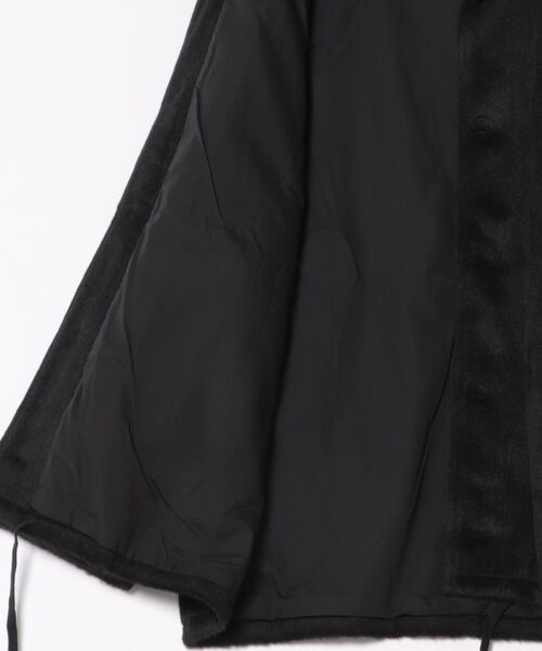 Revo.（レボ）の「Revo. オーバーサイズ シャギーメルトン スタンドカラー ミドルコート（ステンカラーコート・メンズ・グレー/ブラック/カーキ・1/2）」の4枚目の写真