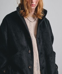 Revo. | Revo. オーバーサイズ シャギーメルトン スタンドカラー ミドルコート(ステンカラーコート)