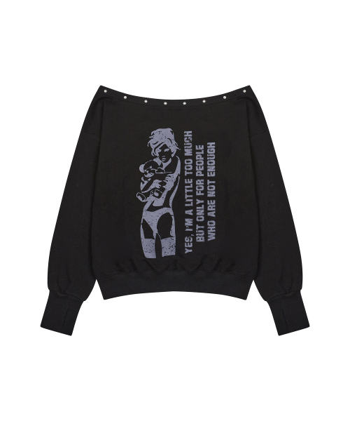 LUVISTRUE（ラヴイズトゥルー）の「GT ONE SHOULDER SWEATSHIRT(BLACK)（スウェット・レディース・その他・FREE）」の21枚目の写真