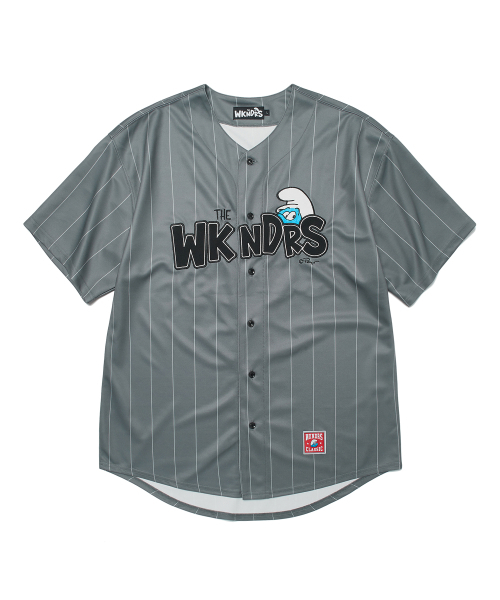 WKNDRS(ウィーキャンドース)の「BASEBALL JERSEY (GREY)(Tシャツ/カットソー・レディース・その他・LARGE/MEDIUM)」の1枚目の写真