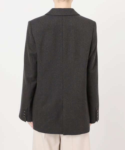セール】ネップツイードピークドラペルジャケット（テーラード