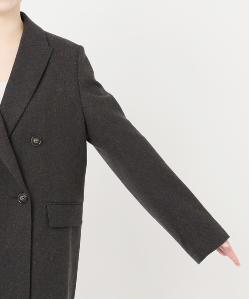 セール】ネップツイードピークドラペルジャケット（テーラード