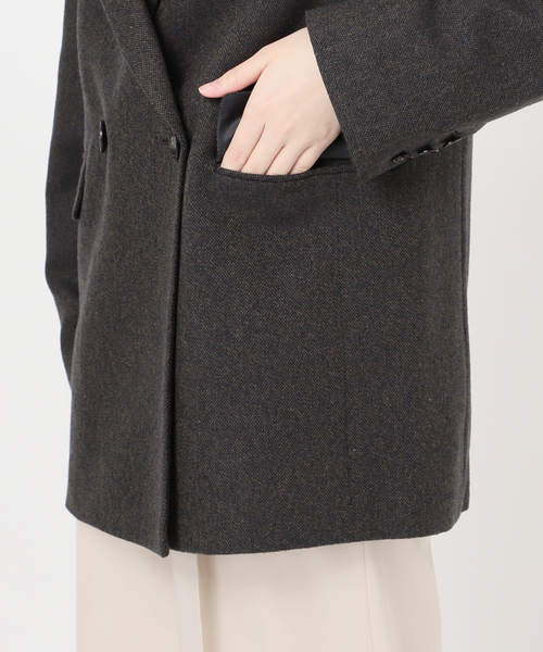 セール】ネップツイードピークドラペルジャケット（テーラード