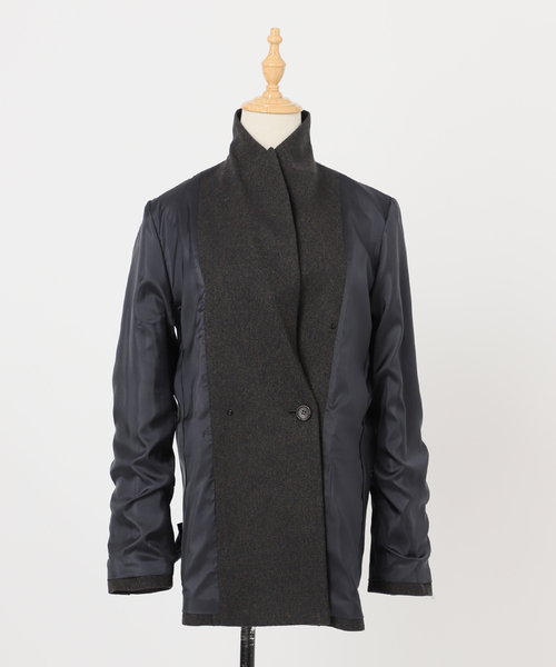 ネップツイードピークドラペルジャケット（テーラードジャケット