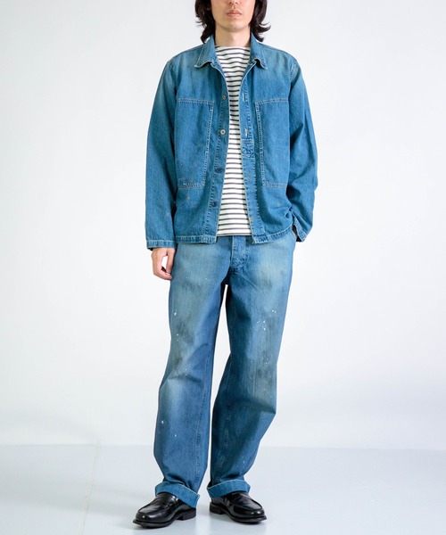 SPELLBOUND（スペルバウンド）の「[SPELLBOUND / スペルバウンド] 8oz綿麻デニム ミリタリーシャツジャケット (used)（デニムジャケット・メンズ・インディゴブルー・4/2/3）」の3枚目の写真