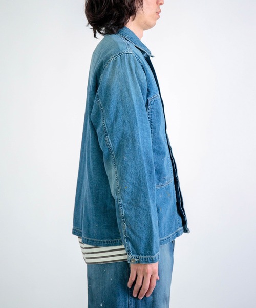 SPELLBOUND（スペルバウンド）の「[SPELLBOUND / スペルバウンド] 8oz綿麻デニム ミリタリーシャツジャケット (used)（デニムジャケット・メンズ・インディゴブルー・4/2/3）」の8枚目の写真