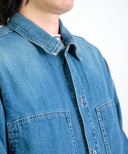 SPELLBOUND（スペルバウンド）の「[SPELLBOUND / スペルバウンド] 8oz綿麻デニム ミリタリーシャツジャケット (used)（デニムジャケット・メンズ・インディゴブルー・4/2/3）」の10枚目の写真