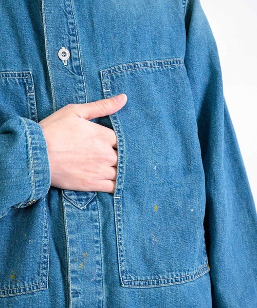 SPELLBOUND（スペルバウンド）の「[SPELLBOUND / スペルバウンド] 8oz綿麻デニム ミリタリーシャツジャケット (used)（デニムジャケット・メンズ・インディゴブルー・4/2/3）」の11枚目の写真