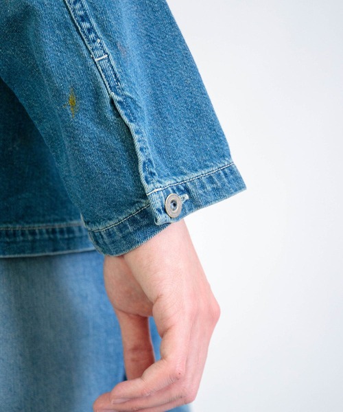 SPELLBOUND（スペルバウンド）の「[SPELLBOUND / スペルバウンド] 8oz綿麻デニム ミリタリーシャツジャケット (used)（デニムジャケット・メンズ・インディゴブルー・4/2/3）」の12枚目の写真