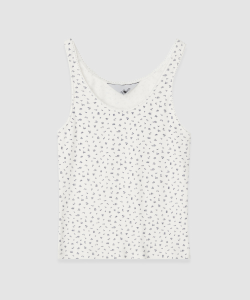 DEARSTALKER(ディアストーカー)の「D. BASIC COTTON FLOWER TOP - 4 COLOR(Tシャツ/カットソー・レディース・ブルー/グレー/アイボリー/ネイビー・FREE)」の5枚目の写真