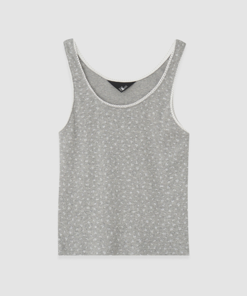 DEARSTALKER(ディアストーカー)の「D. BASIC COTTON FLOWER TOP - 4 COLOR(Tシャツ/カットソー・レディース・ブルー/グレー/アイボリー/ネイビー・FREE)」の6枚目の写真