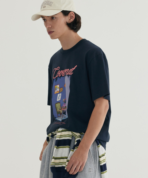 COVERNAT(カバーナット)の「ペインティンググラフィックTシャツ ネイビー(Tシャツ/カットソー・メンズ・その他・SMALL/MEDIUM/LARGE/X-LARGE)」の7枚目の写真