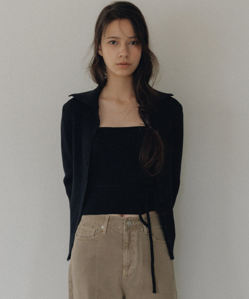 ANDNEEDS(アンドニーズ)の「Preta golgi bustier knit (black)(ベスト・レディース・その他・FREE)」の2枚目の写真
