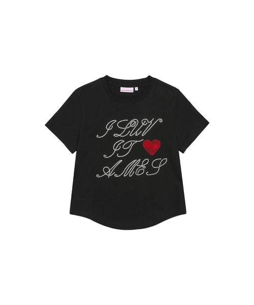 AMESWORLDWIDE(アメスワールドワイド)の「AMES HOTFIX CROP TEE BLACK(Tシャツ/カットソー・レディース・その他・FREE)」の1枚目の写真