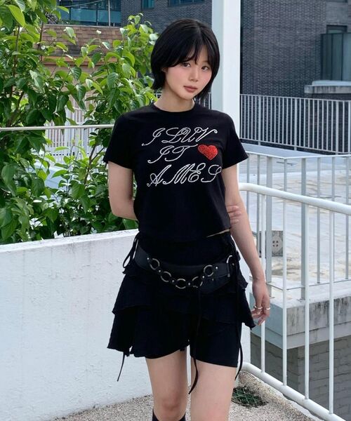 AMESWORLDWIDE(アメスワールドワイド)の「AMES HOTFIX CROP TEE BLACK(Tシャツ/カットソー・レディース・その他・FREE)」の13枚目の写真
