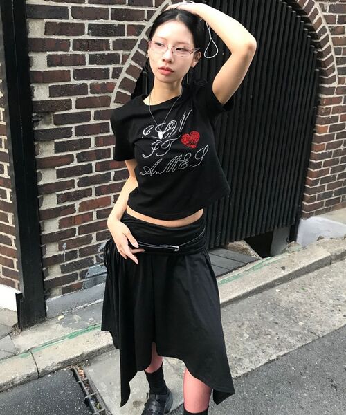 AMESWORLDWIDE(アメスワールドワイド)の「AMES HOTFIX CROP TEE BLACK(Tシャツ/カットソー・レディース・その他・FREE)」の12枚目の写真