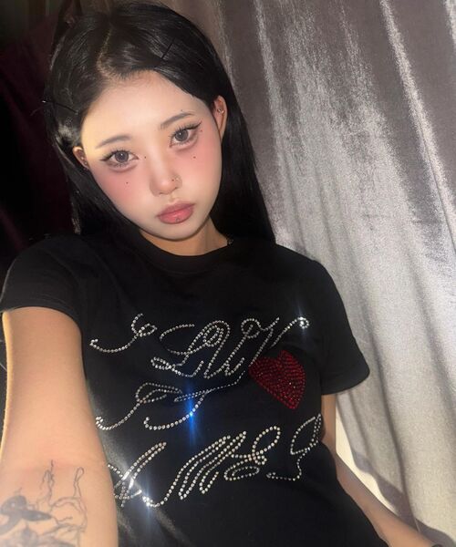 AMESWORLDWIDE(アメスワールドワイド)の「AMES HOTFIX CROP TEE BLACK(Tシャツ/カットソー・レディース・その他・FREE)」の11枚目の写真