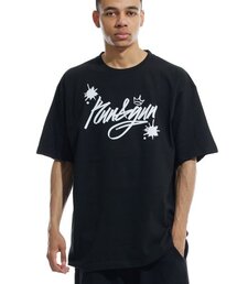 ラン&ガン 半袖Tシャツ ブラック ホワイト