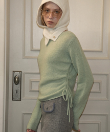 SALON DE YOHN（サロンドヨーン）の「Ribbon Shirring Knit_ Mint（ニット/セーター）」