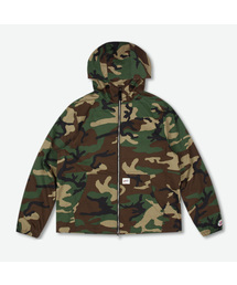 WEIRDWORLD（ウィアード ワールド）の「カモフラージュウェーブロゴフードジップアップウッドランドカモ（その他アウター）」
