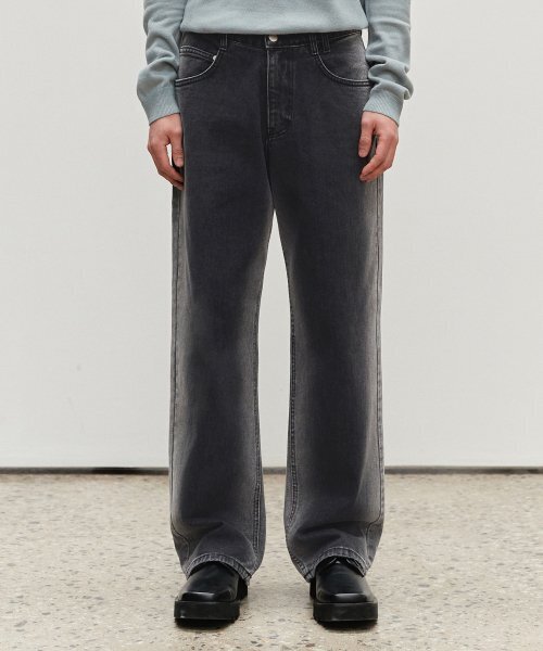 DECET(デケト)の「Mid Rise Wide Jeans DCPT027BlackSide(デニムパンツ・レディース・その他・34/32/30/26/28)」の2枚目の写真
