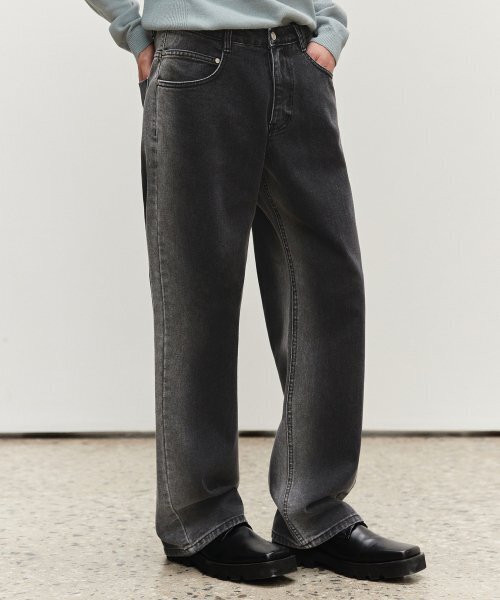 DECET(デケト)の「Mid Rise Wide Jeans DCPT027BlackSide(デニムパンツ・レディース・その他・34/32/30/26/28)」の4枚目の写真