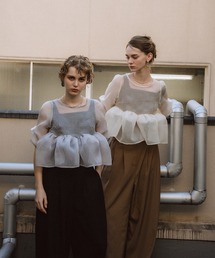 Frill laverd sleeve dress（パンツドレス）｜et.UNiVER（エト