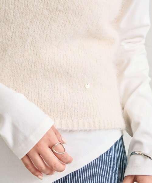 mystic(ミスティック)の「ふわふわホルターニットビスチェ(ニット/セーター・レディース・アイボリー/ブルー/ネイビー・FREE)」の8枚目の写真