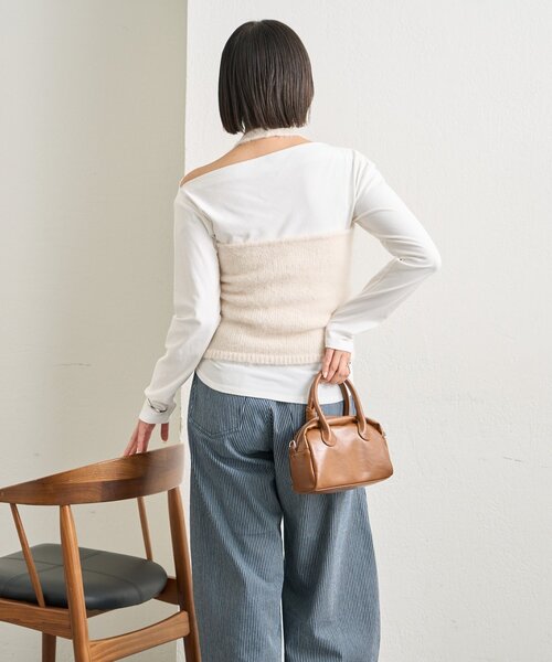 mystic(ミスティック)の「ふわふわホルターニットビスチェ(ニット/セーター・レディース・アイボリー/ブルー/ネイビー・FREE)」の12枚目の写真