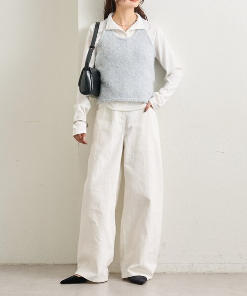 mystic(ミスティック)の「ふわふわホルターニットビスチェ(ニット/セーター・レディース・アイボリー/ブルー/ネイビー・FREE)」の17枚目の写真