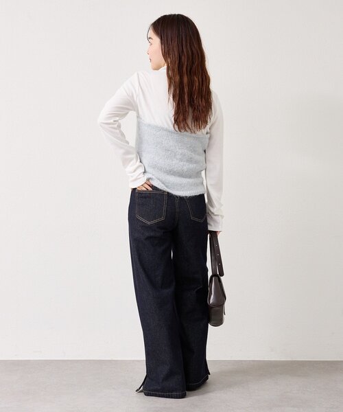 mystic(ミスティック)の「ふわふわホルターニットビスチェ(ニット/セーター・レディース・アイボリー/ブルー/ネイビー・FREE)」の22枚目の写真