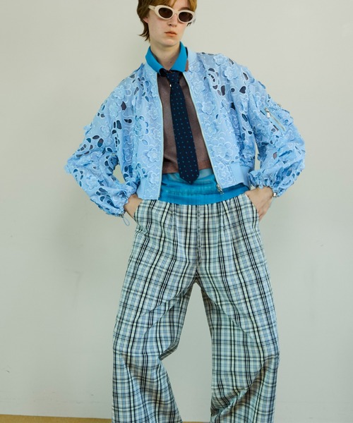 MAISON SPECIAL（メゾンスペシャル）の「Flower Neck Tie/フラワーネクタイ（ネクタイ・レディース・ネイビー/グレー・FREE）」の3枚目の写真