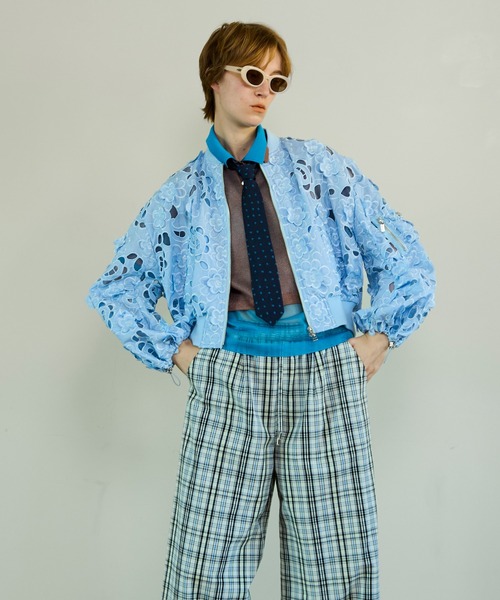 MAISON SPECIAL（メゾンスペシャル）の「Flower Neck Tie/フラワーネクタイ（ネクタイ・レディース・ネイビー/グレー・FREE）」の4枚目の写真