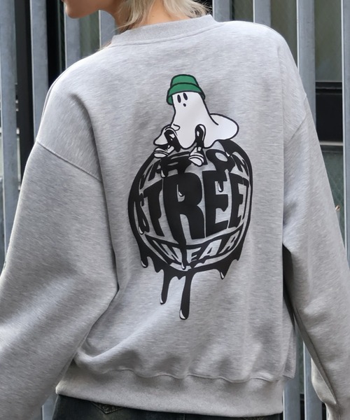 VISION STREET WEAR（ヴィジョンストリートウェア）の「【VISION STREET WEAR/ヴィジョンストリートウェア】Ghost Circle Logo Crewneck Sweatshirt/ゴースト サークルロゴ クルーネック トレーナー スウェット（スウェット・メンズ・ホワイト/ライトグレー/ブルーグレー/ブラック・M/L/LL）」の7枚目の写真