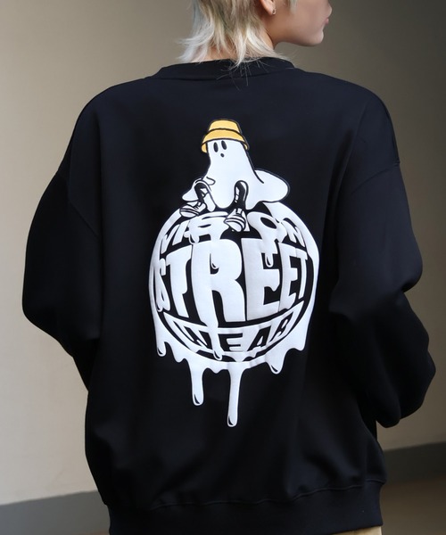 VISION STREET WEAR（ヴィジョンストリートウェア）の「【VISION STREET WEAR/ヴィジョンストリートウェア】Ghost Circle Logo Crewneck Sweatshirt/ゴースト サークルロゴ クルーネック トレーナー スウェット（スウェット・メンズ・ホワイト/ライトグレー/ブルーグレー/ブラック・M/L/LL）」の19枚目の写真