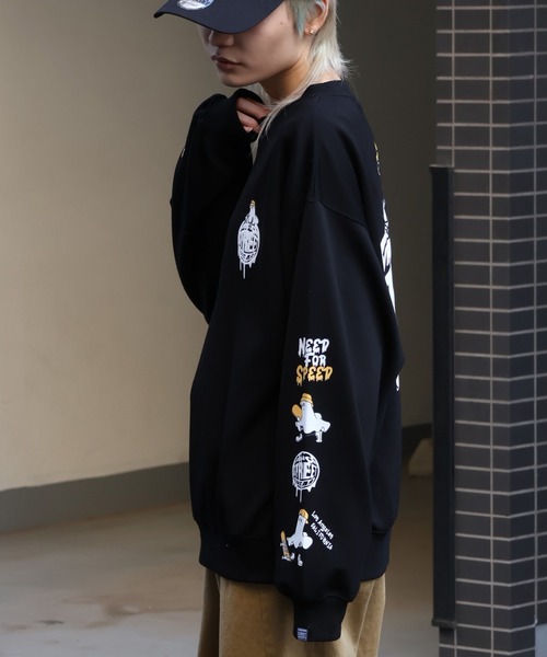 VISION STREET WEAR（ヴィジョンストリートウェア）の「【VISION STREET WEAR/ヴィジョンストリートウェア】Ghost Circle Logo Crewneck Sweatshirt/ゴースト サークルロゴ クルーネック トレーナー スウェット（スウェット・メンズ・ホワイト/ライトグレー/ブルーグレー/ブラック・M/L/LL）」の21枚目の写真