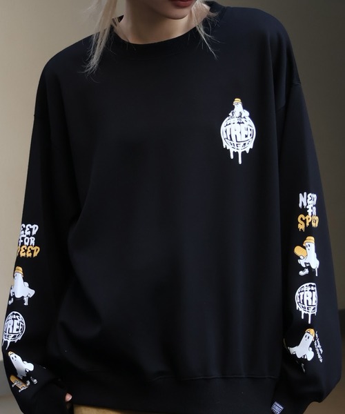 VISION STREET WEAR（ヴィジョンストリートウェア）の「【VISION STREET WEAR/ヴィジョンストリートウェア】Ghost Circle Logo Crewneck Sweatshirt/ゴースト サークルロゴ クルーネック トレーナー スウェット（スウェット・メンズ・ホワイト/ライトグレー/ブルーグレー/ブラック・M/L/LL）」の20枚目の写真