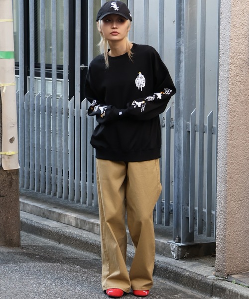 VISION STREET WEAR（ヴィジョンストリートウェア）の「【VISION STREET WEAR/ヴィジョンストリートウェア】Ghost Circle Logo Crewneck Sweatshirt/ゴースト サークルロゴ クルーネック トレーナー スウェット（スウェット・メンズ・ホワイト/ライトグレー/ブルーグレー/ブラック・M/L/LL）」の22枚目の写真