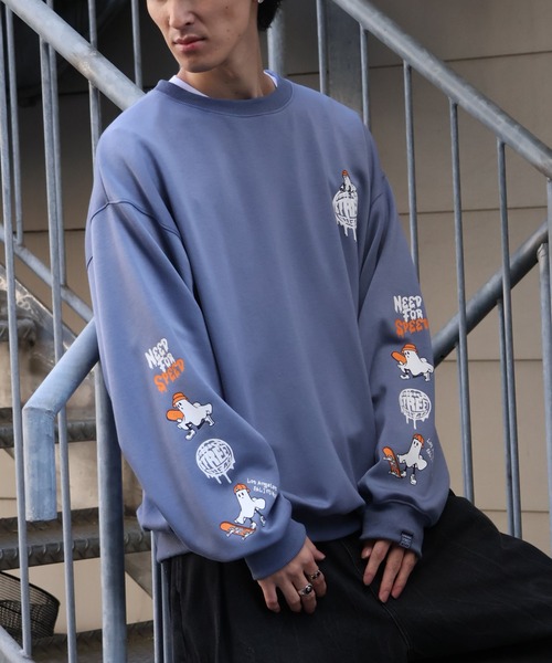VISION STREET WEAR（ヴィジョンストリートウェア）の「【VISION STREET WEAR/ヴィジョンストリートウェア】Ghost Circle Logo Crewneck Sweatshirt/ゴースト サークルロゴ クルーネック トレーナー スウェット（スウェット・メンズ・ホワイト/ライトグレー/ブルーグレー/ブラック・M/L/LL）」の15枚目の写真