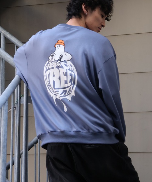 VISION STREET WEAR（ヴィジョンストリートウェア）の「【VISION STREET WEAR/ヴィジョンストリートウェア】Ghost Circle Logo Crewneck Sweatshirt/ゴースト サークルロゴ クルーネック トレーナー スウェット（スウェット・メンズ・ホワイト/ライトグレー/ブルーグレー/ブラック・M/L/LL）」の16枚目の写真