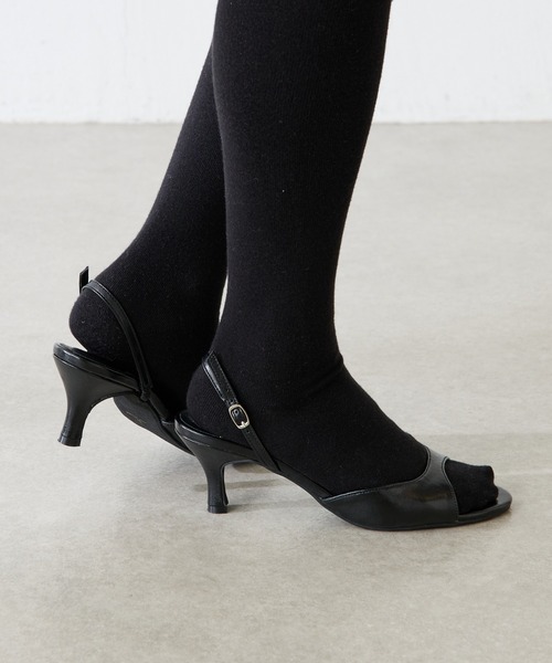 PAPILLONNER（パピヨネ）の「メタリックラウンドサンダル（サンダル・レディース・ブラック/シルバー・L/M/S）」の14枚目の写真